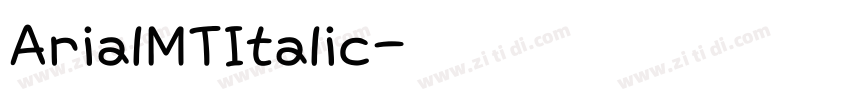 ArialMTItalic字体转换