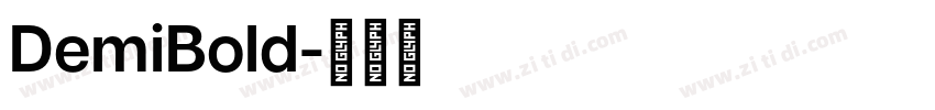 DemiBold字体转换