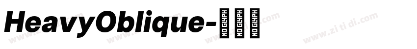 HeavyOblique字体转换