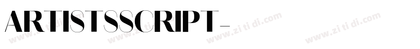 ARTISTSSCRIPT字体转换