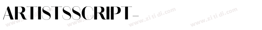 ARTISTSSCRIPT字体转换