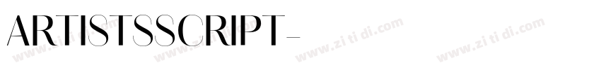 ARTISTSSCRIPT字体转换