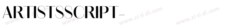 ARTISTSSCRIPT字体转换