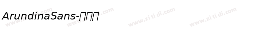 ArundinaSans字体转换