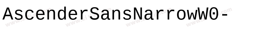 AscenderSansNarrowW0字体转换