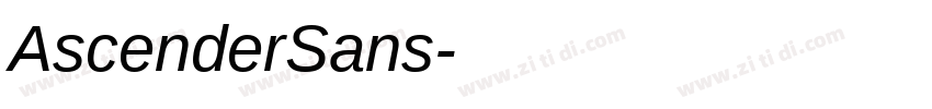 AscenderSans字体转换
