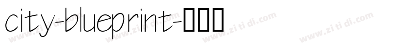 city-blueprint字体转换