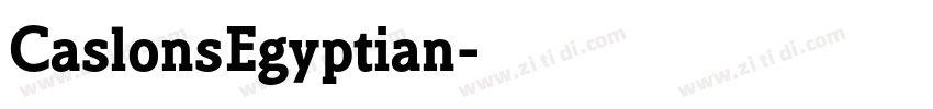 CaslonsEgyptian字体转换