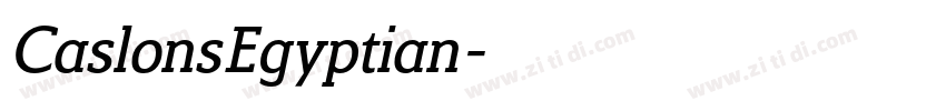 CaslonsEgyptian字体转换