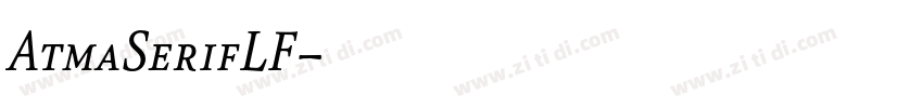 AtmaSerifLF字体转换