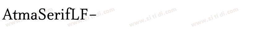AtmaSerifLF字体转换