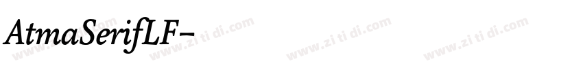 AtmaSerifLF字体转换