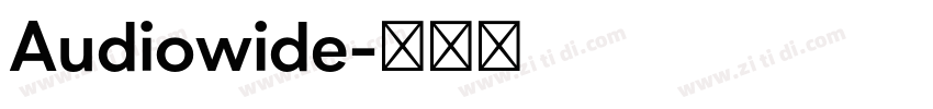 Audiowide字体转换