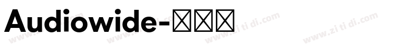 Audiowide字体转换