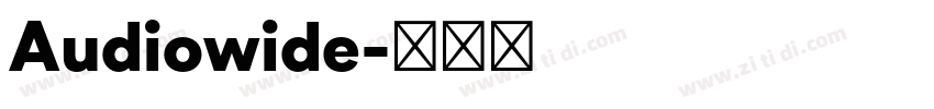 Audiowide字体转换