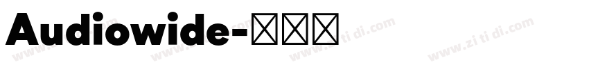 Audiowide字体转换