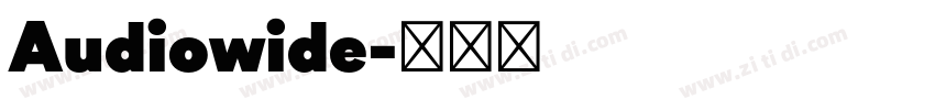 Audiowide字体转换