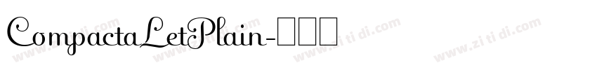 CompactaLetPlain字体转换