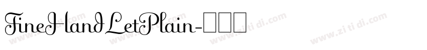 FineHandLetPlain字体转换