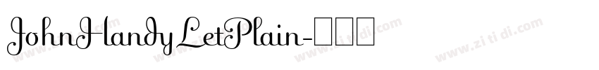 JohnHandyLetPlain字体转换