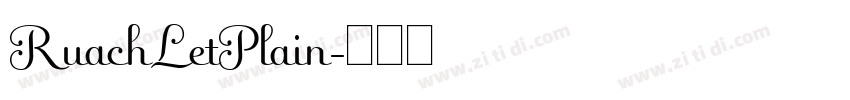 RuachLetPlain字体转换
