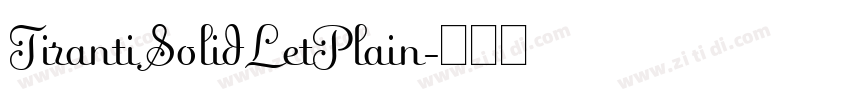 TirantiSolidLetPlain字体转换