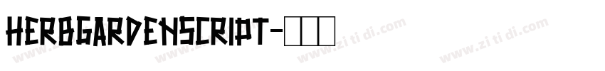 HerbGardenScript字体转换
