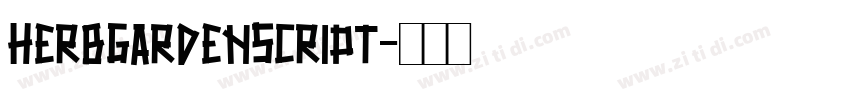 HerbGardenScript字体转换
