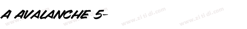 AGAvalanche75字体转换