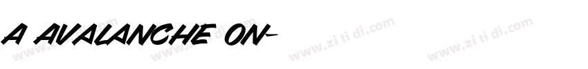 AGAvalanche90n字体转换