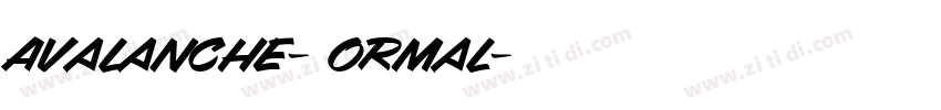 Avalanche-Normal字体转换