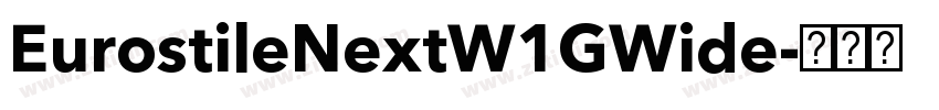 EurostileNextW1GWide字体转换