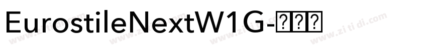 EurostileNextW1G字体转换