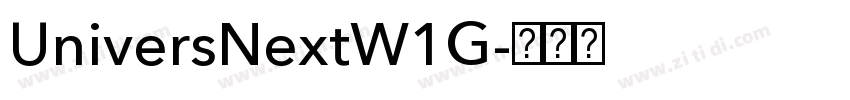 UniversNextW1G字体转换