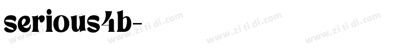 serious4b字体转换