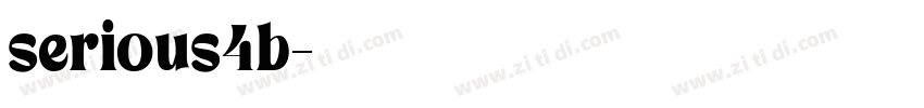 serious4b字体转换