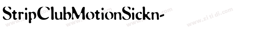 StripClubMotionSickn字体转换