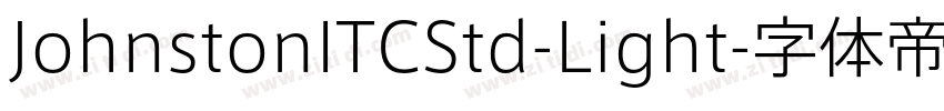 JohnstonITCStd-Light字体转换