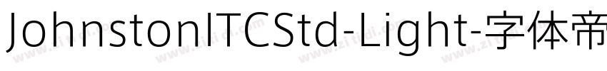 JohnstonITCStd-Light字体转换