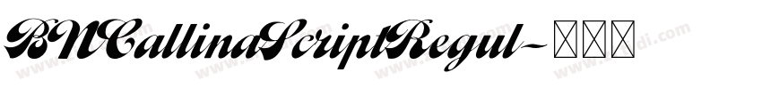 BNCallinaScriptRegul字体转换 BNCallinaScriptRegul字体转换