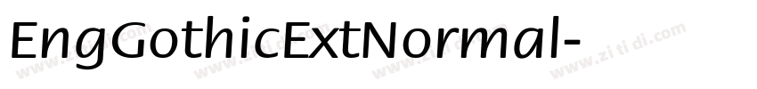 EngGothicExtNormal字体转换