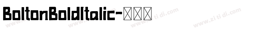 BoltonBoldItalic字体转换