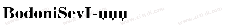 BodoniSevI字体转换
