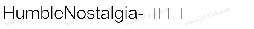 HumbleNostalgia字体转换