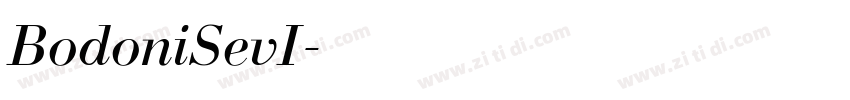BodoniSevI字体转换