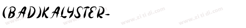 (BAD)KALYSTER字体转换