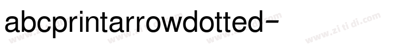 abcprintarrowdotted字体转换