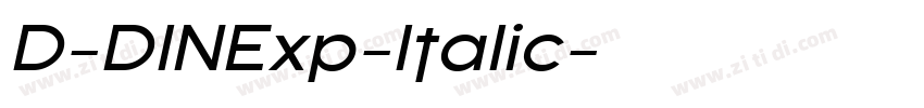 D-DINExp-Italic字体转换