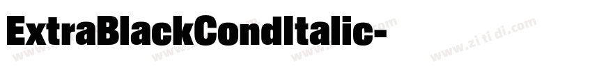 ExtraBlackCondItalic字体转换