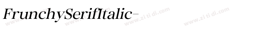 FrunchySerifItalic字体转换